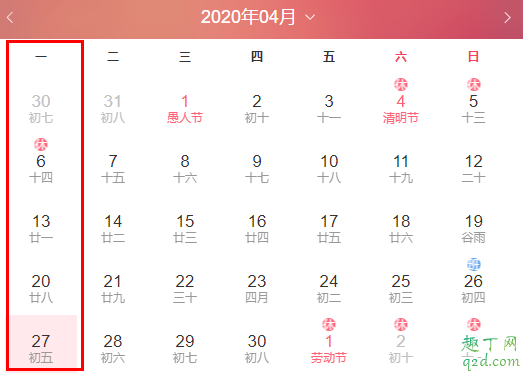 2020年陰歷4月是陽歷幾月 2020年閏4月從幾號開始7