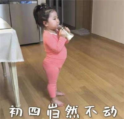 朋友圈春節(jié)待在家表情包帶字2020 初一一動不動初二按兵不動5