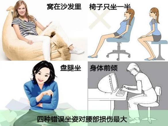 不好坐姿壞習慣最傷腰